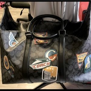 Coach Trekker Bag In With Travel Patches